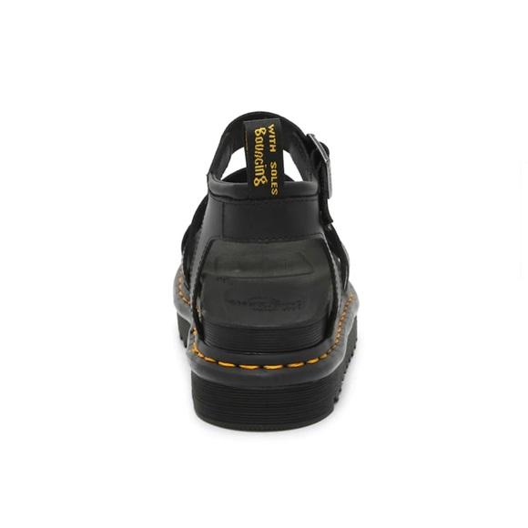 New Dr. Martens Blaire Hydro Leather Platform Sandal in Black RUN LARGE - Picture 7 of 14